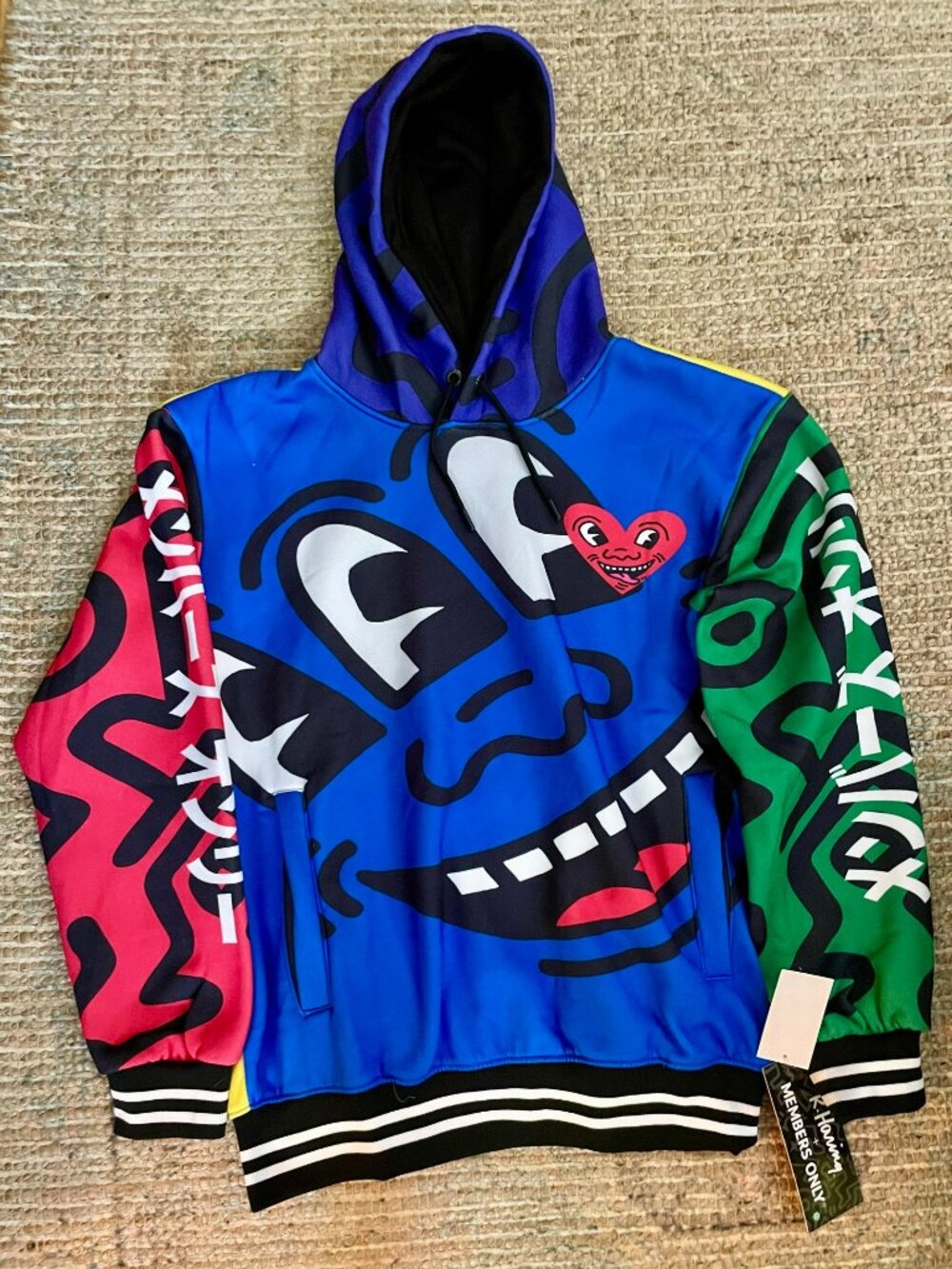 Keith Haring x Members Only Mens Unisex Sweatshirt Hoodie Size Medium NWT